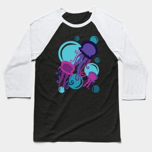 Colorful Jellyfish Baseball T-Shirt